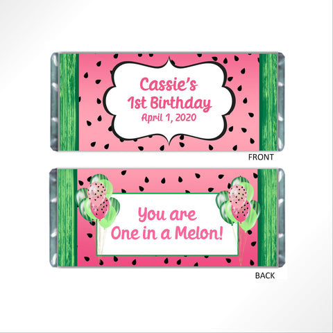 Watermelon Candy Bar Wrapper - Cathy's Creations - www.candywrappershop.com